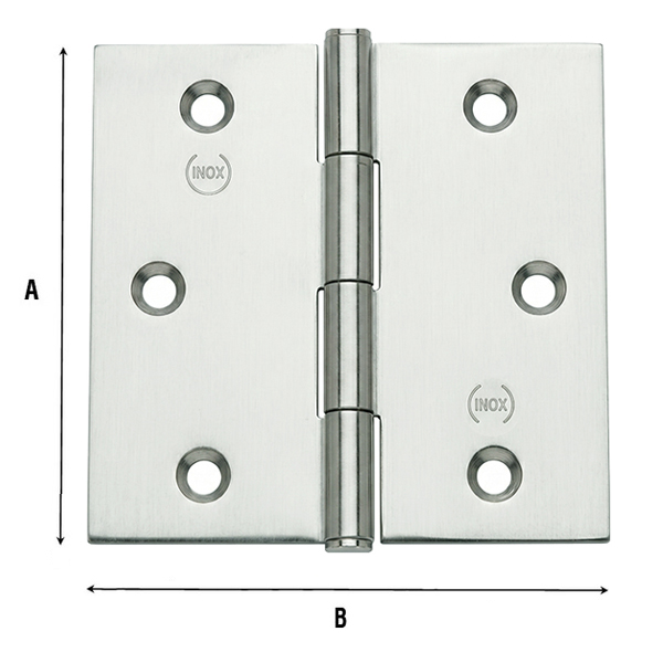 Aldeghi ART. 121IN Cerniera Quadra in Acciaio INOX MM25 - ALDEGHI LUIGI - Immagine 2